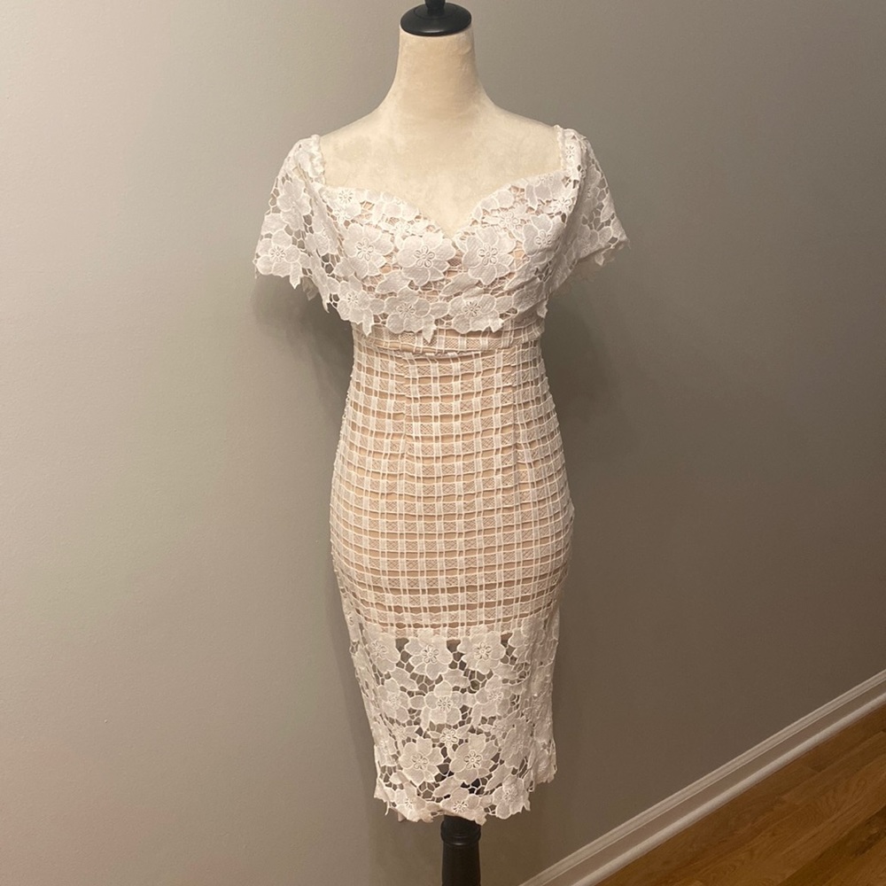 Love Triangle white midi dress size 6